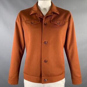 ABITO SARTORIALE Size 44 Brown Heather Wool Chore Jacket